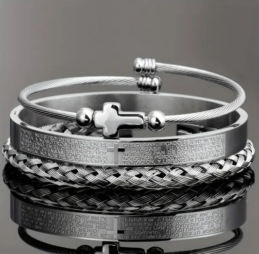 ⛓️ FaithBound™ Cross Bracelet Set