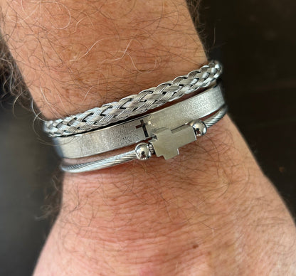 ⛓️ FaithBound™ Cross Bracelet Set